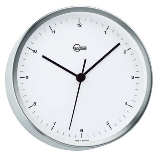 Barigo Wall Clock Brushed Stainless Steel 130mm Quartz Movement Steel 632