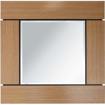Barnes 36 in. x 36 in. Modern Square Framed Decorative Mirror