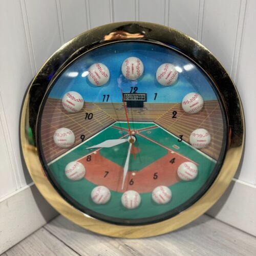 baseball wall clock