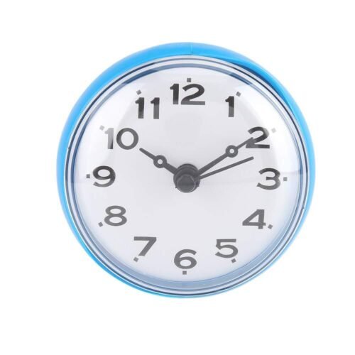 Bathroom Clock Waterproof Suction Shower Clock with Temperature Humidity Time...