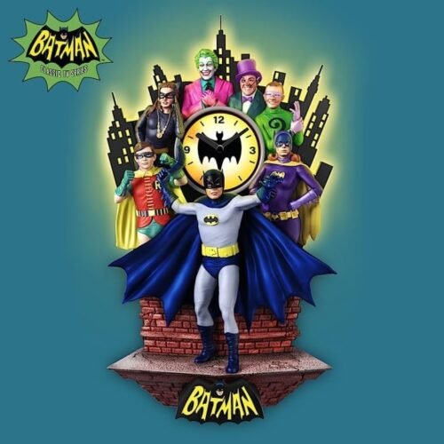 BATMAN "Heroes And Villains" Sculptural Wall Clock Lights Up Bradford Exchange