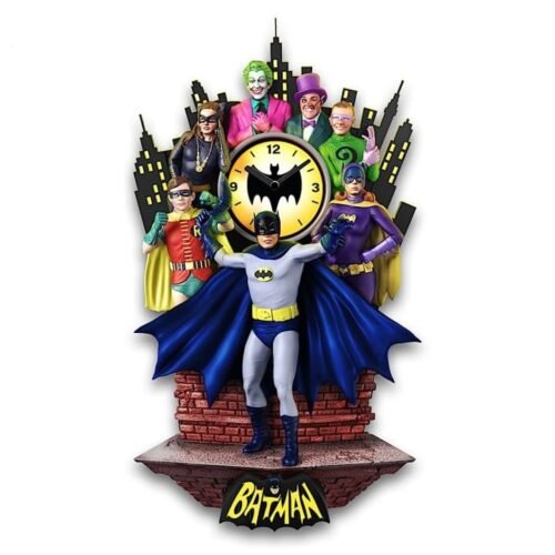 Batman Wall Clock Sculpted Heroes and Villains Including Batman Robin Joker