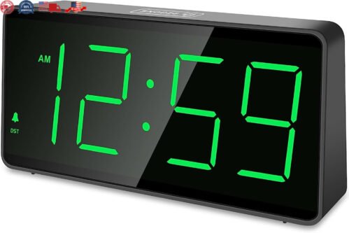 Battery Operated Digital Clock,Alarm Clock Cordless Large Big Numbers 4Dimmers