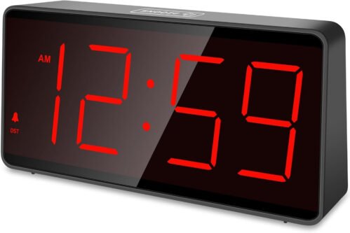 Battery Operated Digital Clock, Alarm Clock for Bedrooms - Cordless Large Big Nu