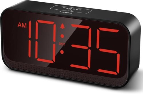 Battery Operated Digital Clock: Cordless Small Alarm Clock for Bedroom Travel -