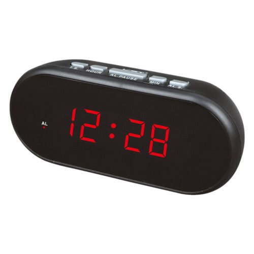 Battery Operated Digital Clock Non Ticking Table Clock Led Alarm Clock