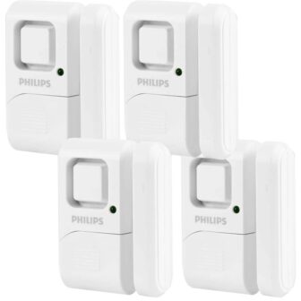 Battery Operated Magnetic Wireless Door/Window Alarm (4 Pack)