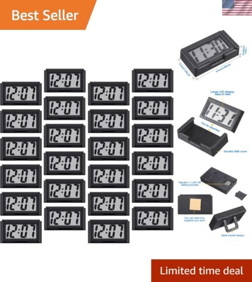 Battery Operated Mini Digital Clocks - 24 Piece Set for Stylish Time Management