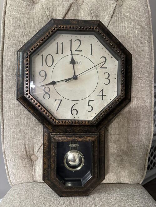 Battery Powered Pendulum Wall Clock Benrus