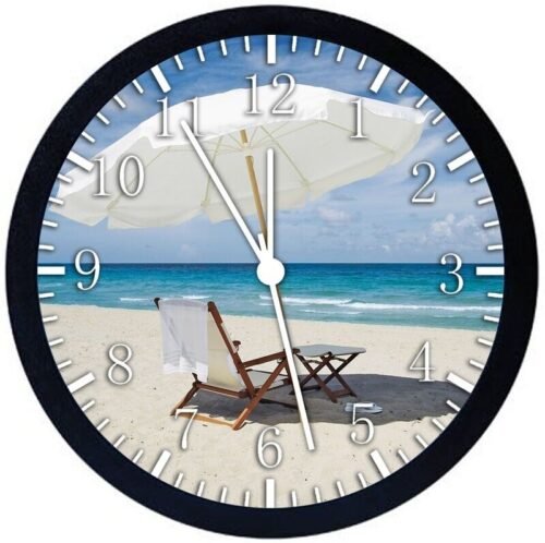 Beach Chair Wall Clock 12" Large Personalized option with adding names E61