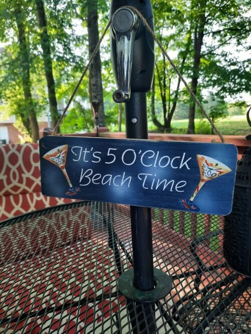 Beach House Gift Wall Decor It's 5 O'clock Beach Time Ocean Beach Theme House!!!