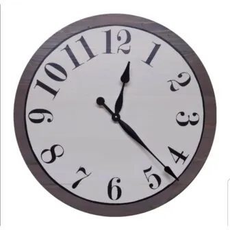 Beauchamp 42 in. White And Gray Farmhouse Wall Clock featured image