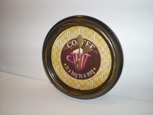 Beautiful 9.5"Coffee Is A Hug In A Mug Wall Clock