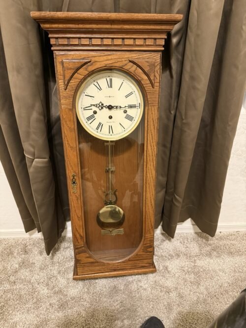 Beautiful Howard Miller Lewis Cherry Pendulum Chime Wall Clock - Model 613-110