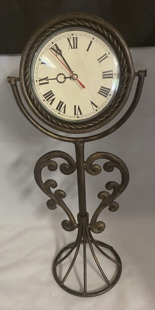 Beautiful Metal Table Top Clock - 21"