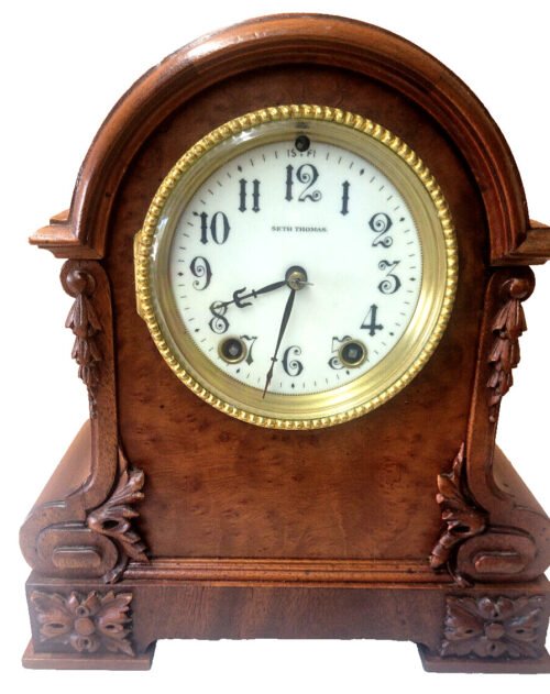 Beautiful Original Carved 8 Day Seth Thomas Striking Mantle Clock--Circa 1910