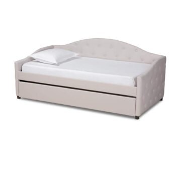 Becker Beige Twin Daybed with Trundle