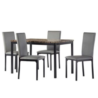 Bedford 5-Piece Grey Dining Set