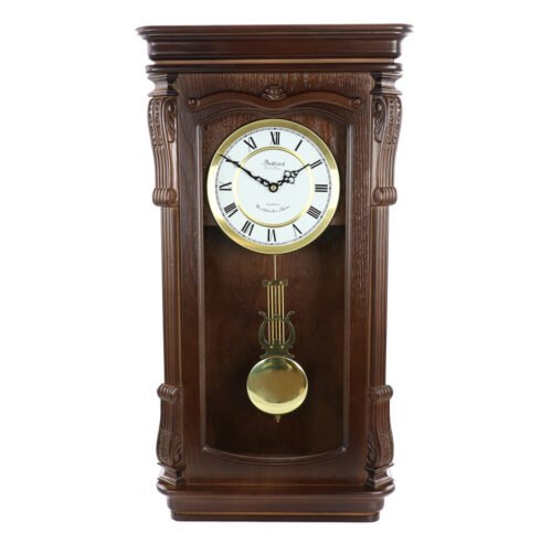 Bedford Clock Collection Bed-9001C Chestnut Chiming Pendulum Wall
