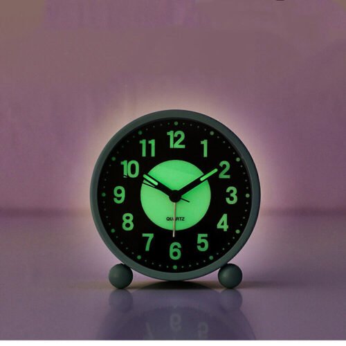 Bedside Luminous Alarm Clock Quiet Non Ticking with Light Nightlight Clock