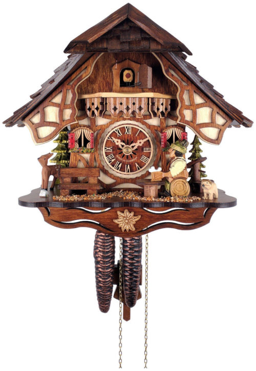 * BEER DRINKER * Quality hand carved, traditional German cuckoo clock 26 11