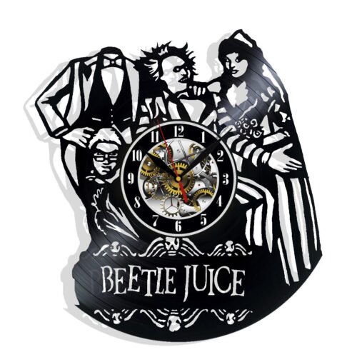 Beetlejuice Vinyl Wall Clock Gift Birthday Holiday Art Home Room Decor Design