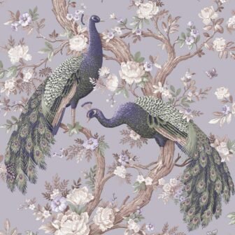 Belvedere Pale Iris Removable Wallpaper Sample