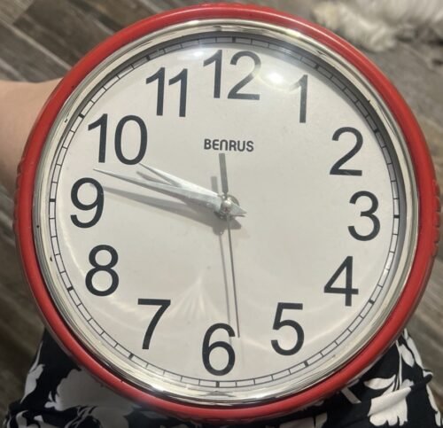 Benrus 9.5 In Red Retro Wall Clock