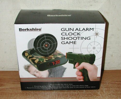 BERKSHIRE GUN ALARM CLOCK SHOOTING GAME