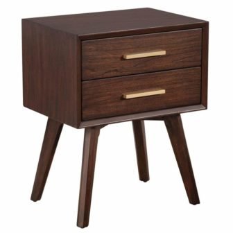 Bernadette 2-Drawer Walnut Finish ( 25" H X 20" W X 15"...