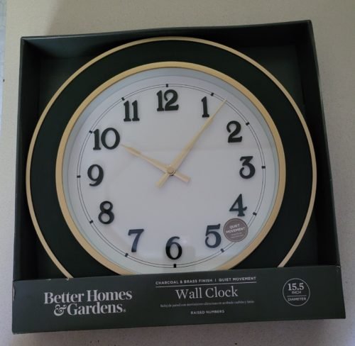Better Homes & Gardens 15.5 In Round Wall Clock
