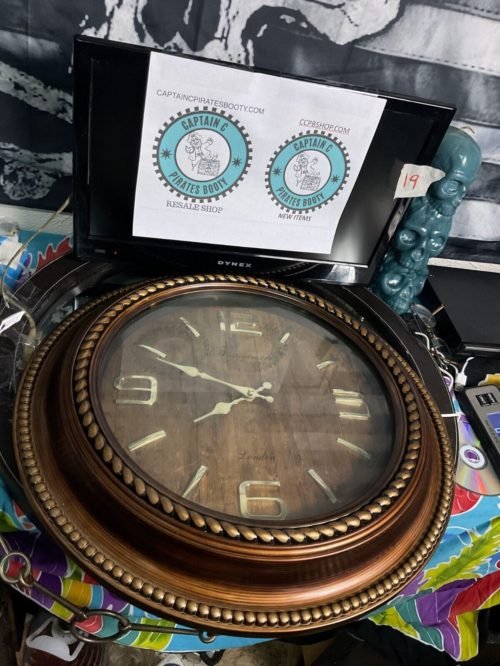 Better Homes & Gardens 20" Faux Wood Finish Beaded Wall Clock