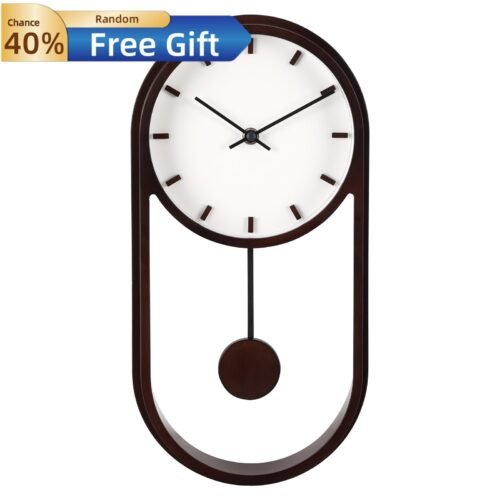 Better Homes & Gardens Quartz Pendulum Clock - 7.8", Modern, Easy Install