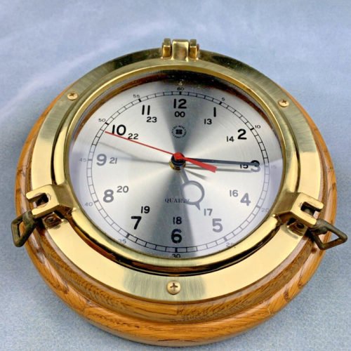 Bey Berk Porthole 10in Quartz Wall Clock