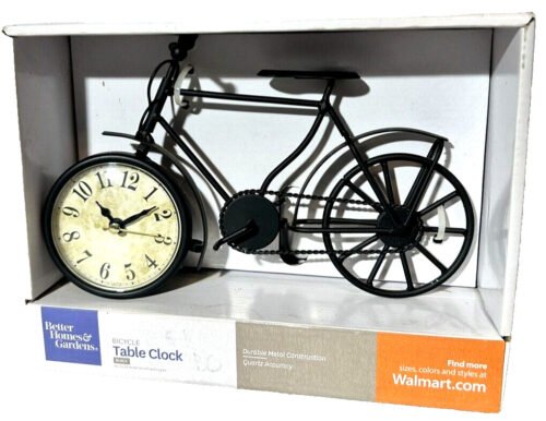 Bicycle Table Clock-Metal Desk or Mantle Clock-Better Homes & Gardens-Great Gift