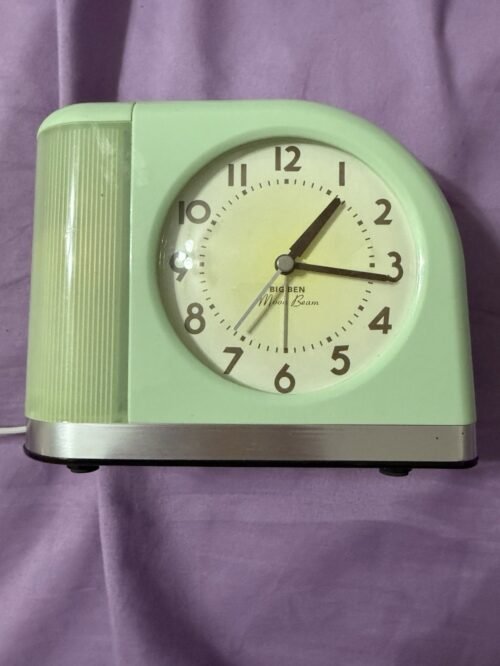 Big Ben Moonbeam 43000X Alarm Clock Mint Green Pastel Westclox Tested Working