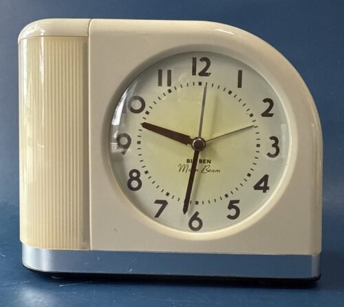Big Ben Moon Beam Alarm Clock 43000X Yellow Cream Gentle Wake Westclox