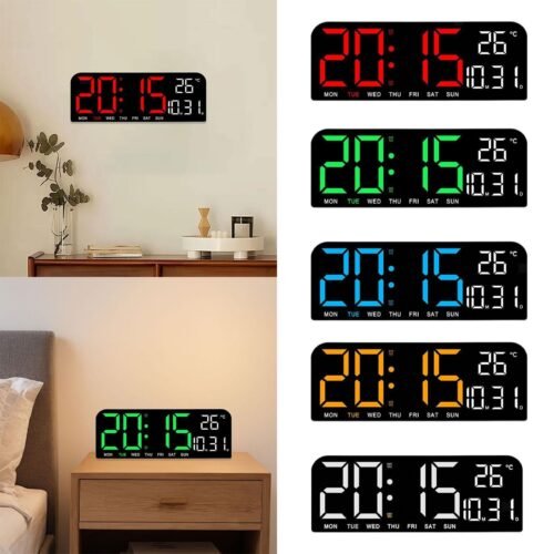 Big LED Large Digital Clock Large LED Display Huge Countdown Timer with Date