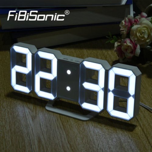 BIG NUMBERS LED Digital Alarm Clock Electronic Desk Table Watch Large Digits
