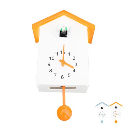 Bird House Wall Clock Bird Voice Call Stylish Decorative Pendulum Wall Clock US