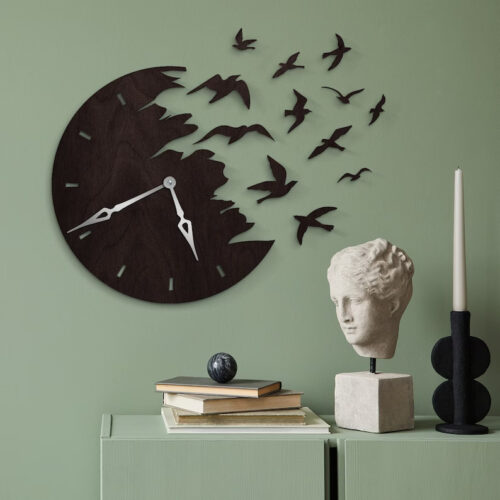 Birds wall clock