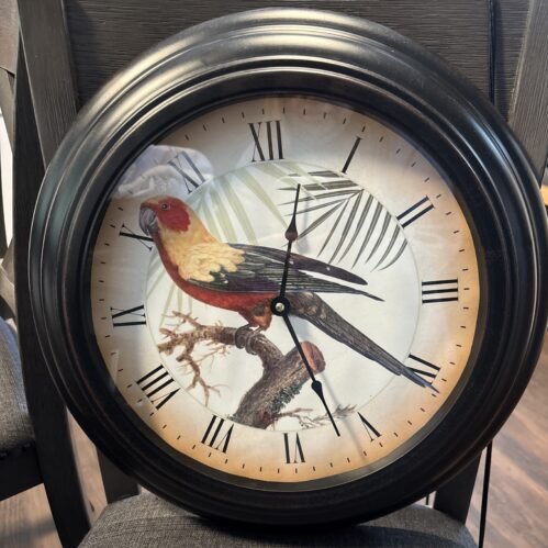 Bird Wall Clock 17 “ Decorative Wall Hanging