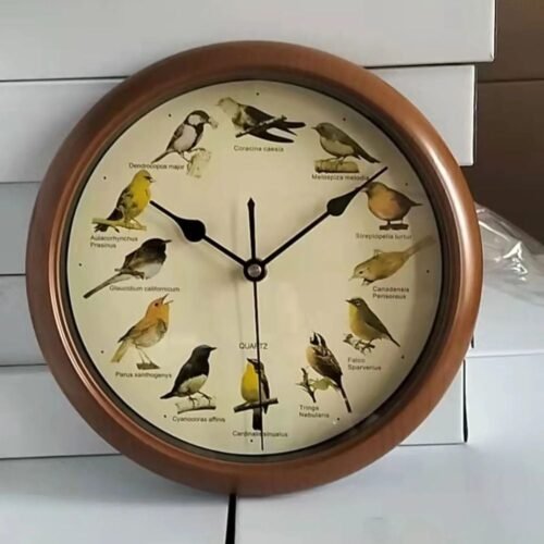 Bird Wall Clock Bird Clock with Sounds Birdsong Alarm Clock Home Office Decor