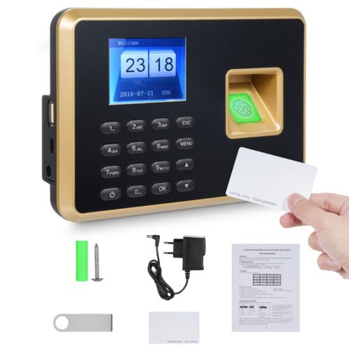 Bisofice Biometric Time Clock Attendance Machine 5 Languages for Employees P0S9