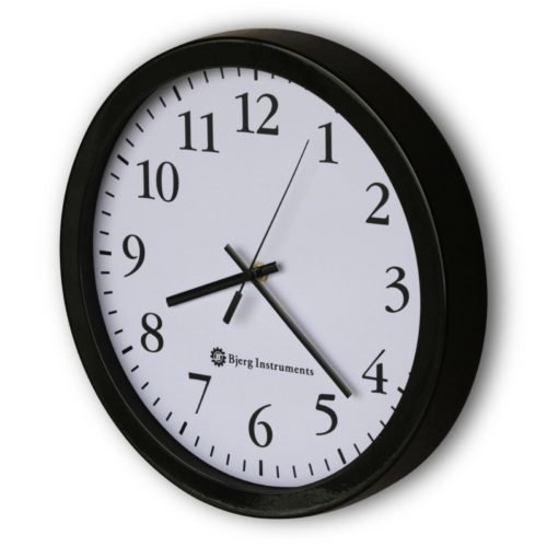 Black 12" Decorative Wall Clock In Door