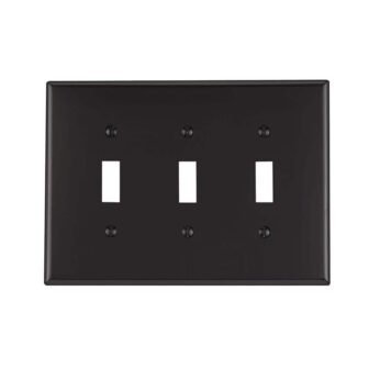 Black 3-Gang Toggle Wall Plate (1-Pack)