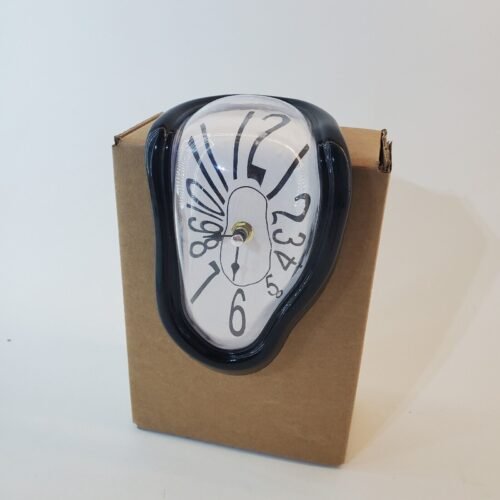 Black And White Classic Salvador Dali Desk Shelf Melting Clock Silent Functional