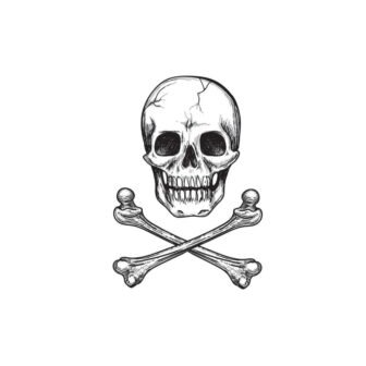 Black and White Skull Glow In The Dark Peel and Stick Giant...