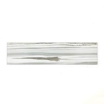 Black Diamond Straight Edge Subway 3 in. x 6 in. Glossy Glass...