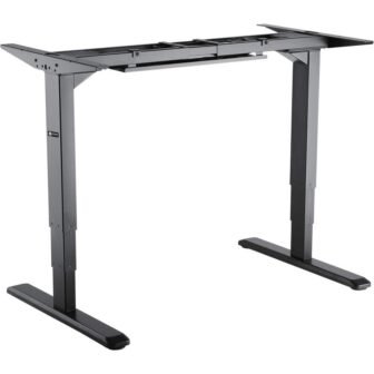 Black Electric Sit-Stand Desk Frame, 3-Stage Reverse Dual Motor, Table Top Not...